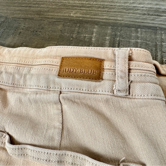 Judy Blue Double Button Tan Khaki Jeans Pants Flare Legged JB88623 Women's 15/32 - Picture 6 of 9